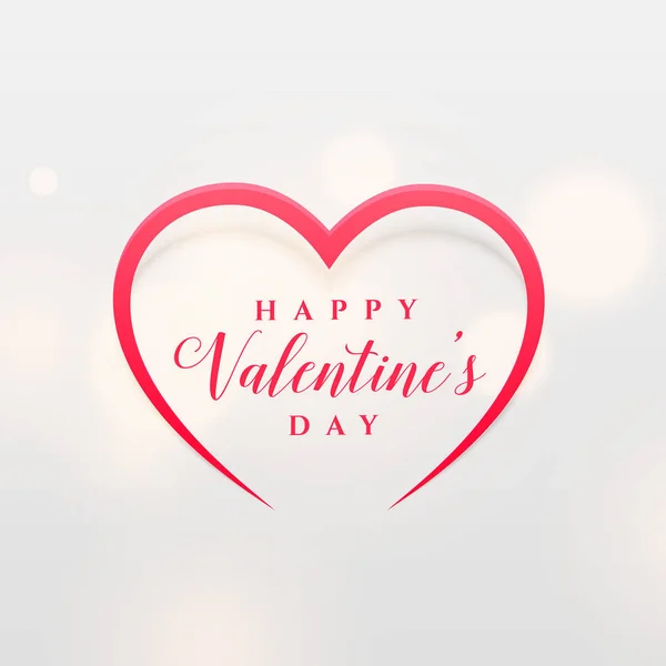 Diseño de forma de corazón de línea simple para el día de San Valentín — Vector de stock