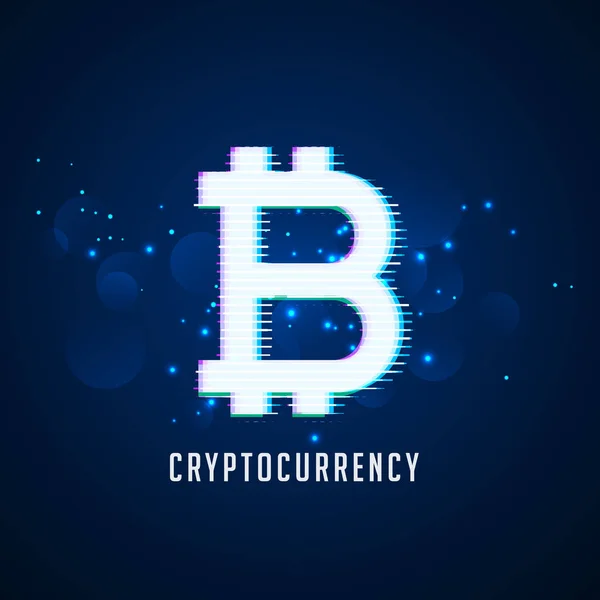 Kryptowährung digitale Bitcoins Symbol Technologie Hintergrund — Stockvektor