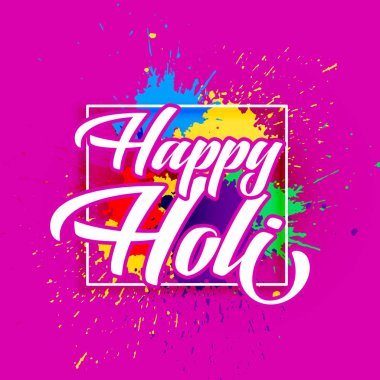 mutlu holi Festivali renk tasarım tebrik