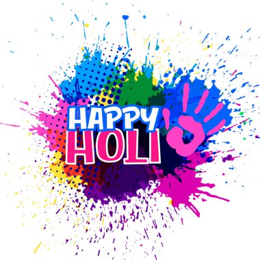 mutlu holi festival için renkli sıçraması