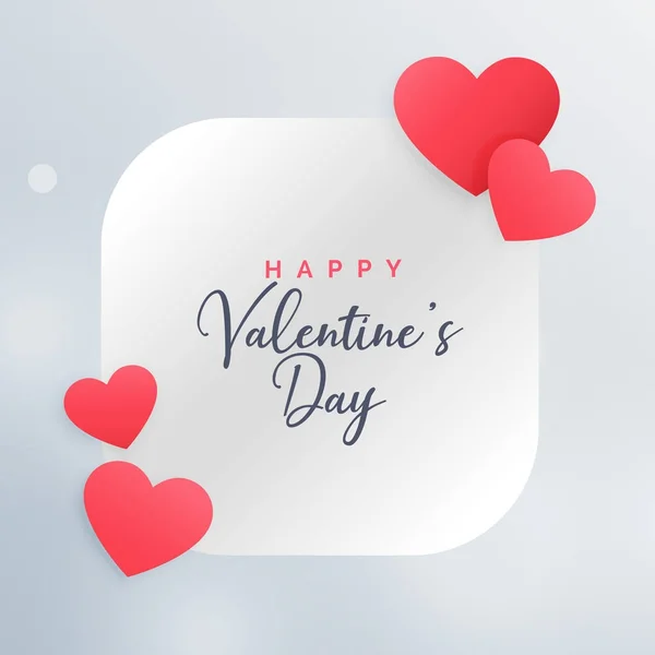 Ehrfürchtige Liebesherzen rahmen wunderschönes Valentinstag-Kartendesign ein — Stockvektor