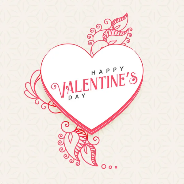 Corazón de estilo doodle con decoración para el día de San Valentín — Vector de stock