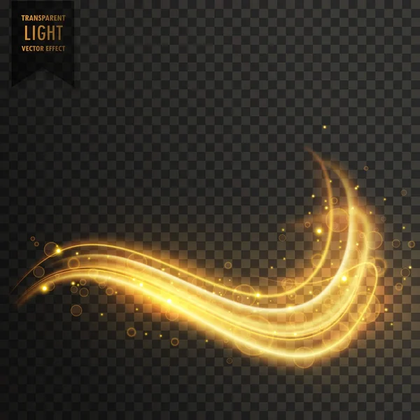 Vettore effetto luce magico turbinio dorato — Vettoriale Stock