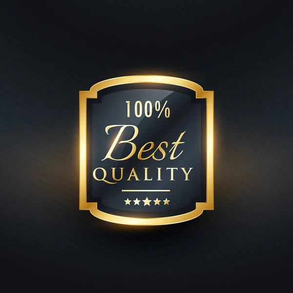 Bestes Qualitätslabel im goldenen Premium-Design — Stockvektor
