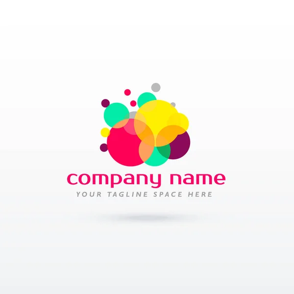 Soyut daire renkli logo konsept tasarımı — Stok Vektör