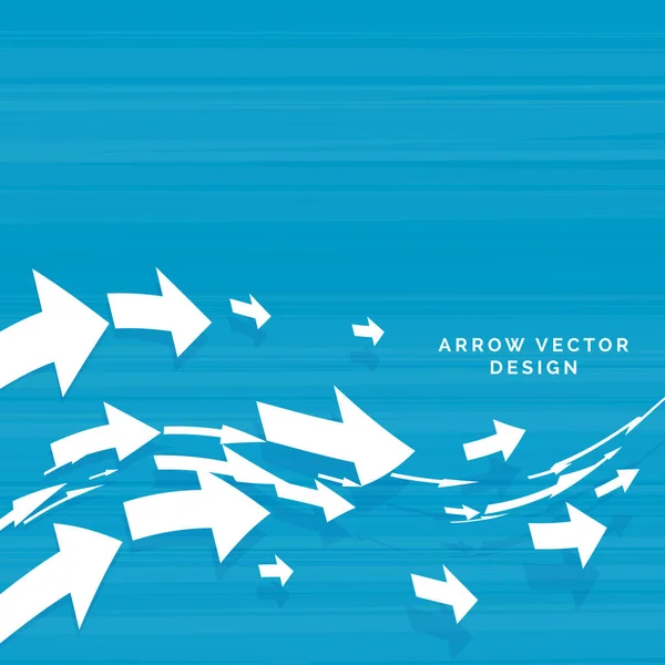 Mozgó hullámos nyilak előre koncepcióterv — Stock Vector