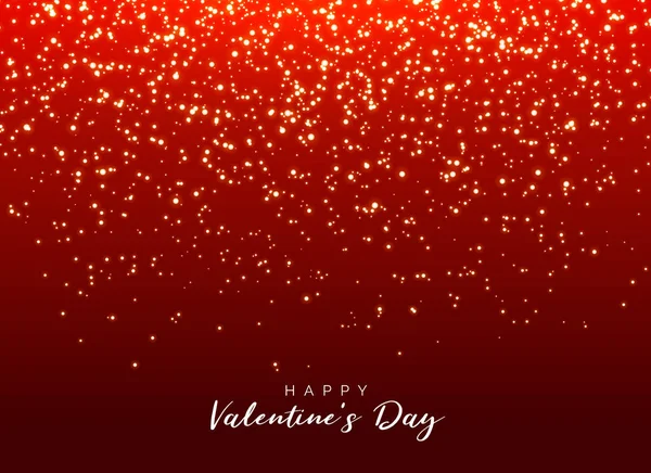 Красный фон с блестками на день святого Валентина — стоковый вектор