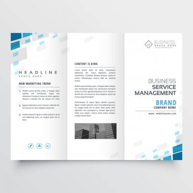 basit panelli iş broşür şablonu tasarım