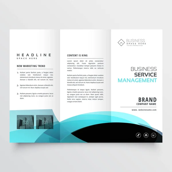 Business trifold brochure modello di design — Vettoriale Stock