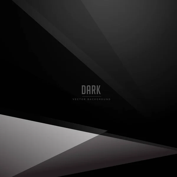 Svart mörk bakgrund med geometrisk grå form — Stock vektor
