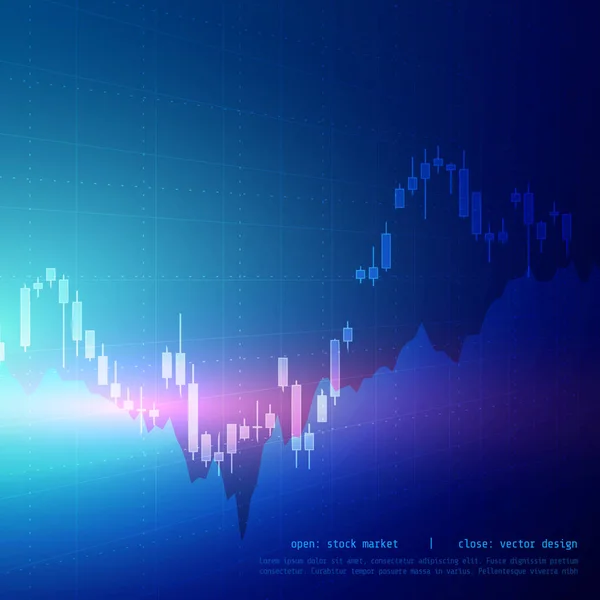 Wektor cyfrowy świeca kij projekt wykresu dla rynku akcji — Wektor stockowy