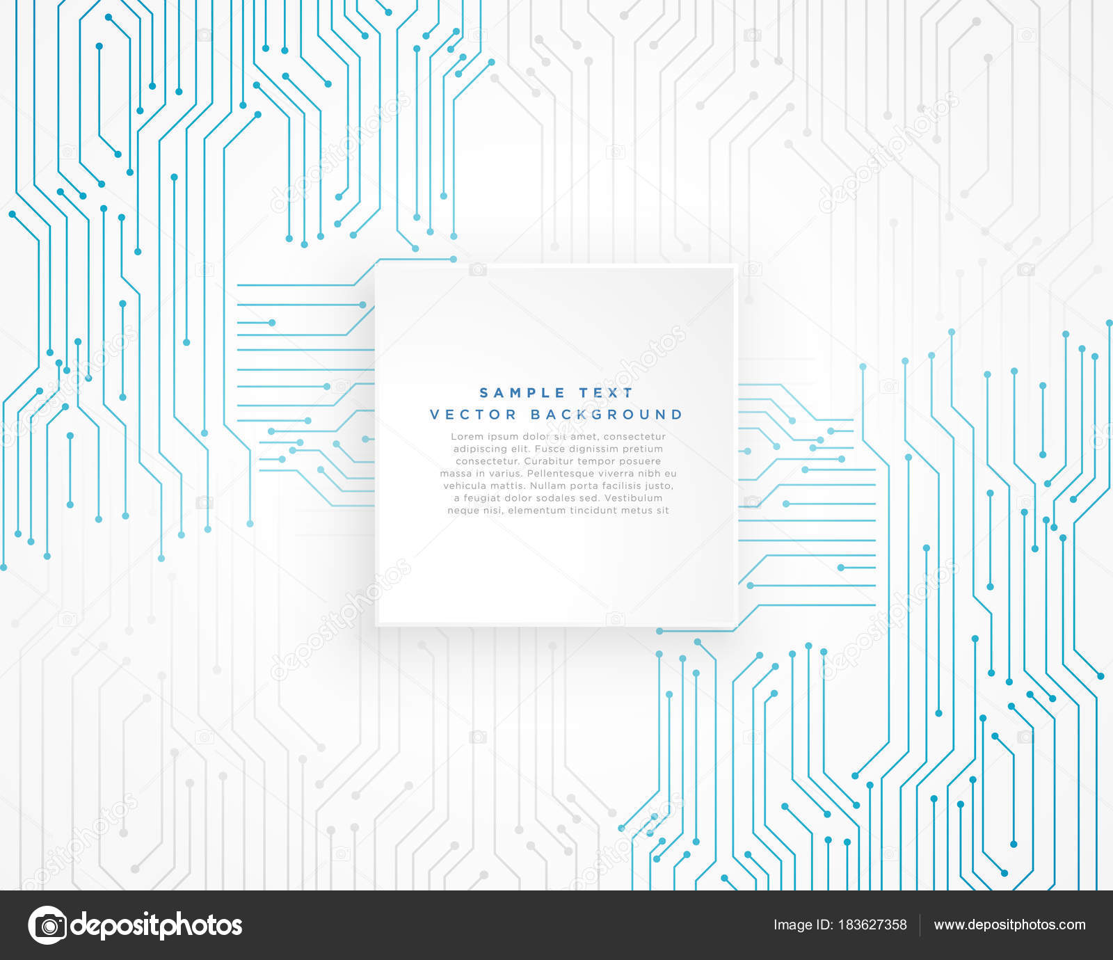 Vector Technology Blue Circuit Diagram Background Stock Vector