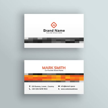 soyut mozaik tarzı kartvizit tasarımı