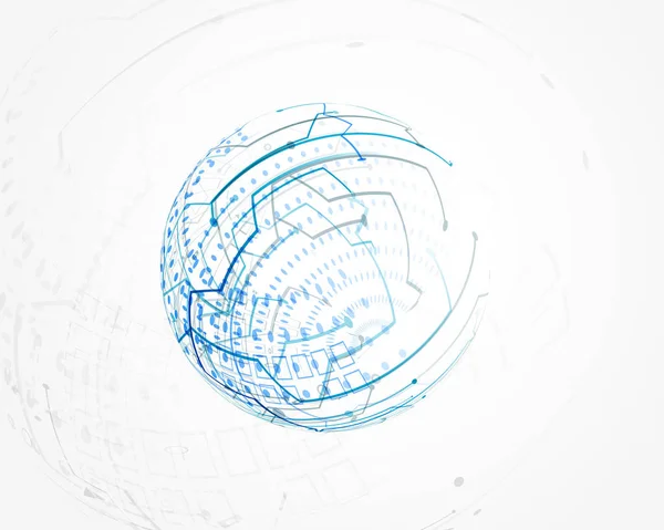 Tecnología circular azul malla de alambre vector — Vector de stock