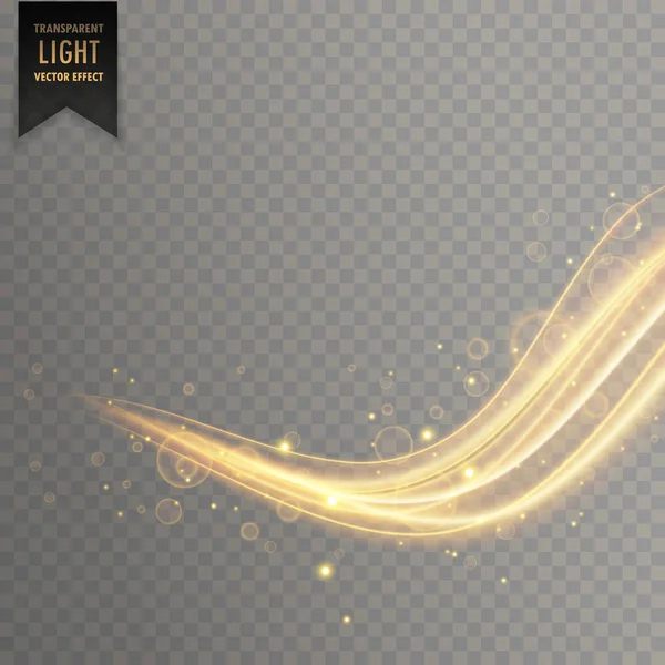 Elegante effetto luce trasparente color oro — Vettoriale Stock