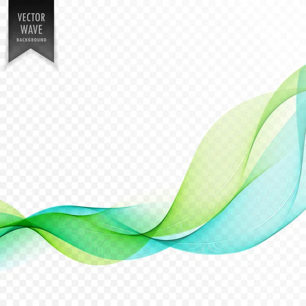 Green and blue elegant wave background — Stock Vector