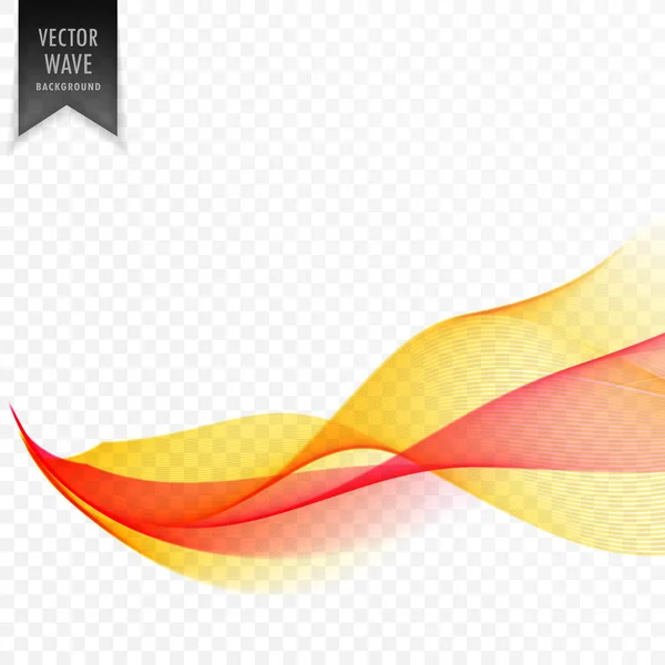 Fondo de onda vectorial abstracto rojo y amarillo — Archivo Imágenes Vectoriales