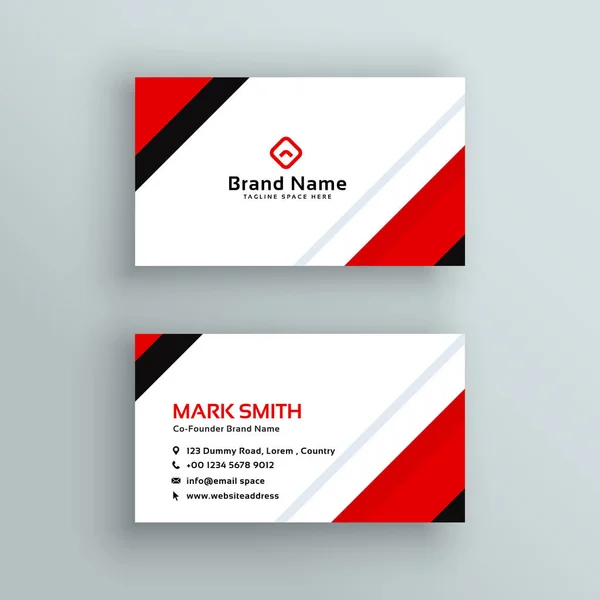 modern professional red business card design