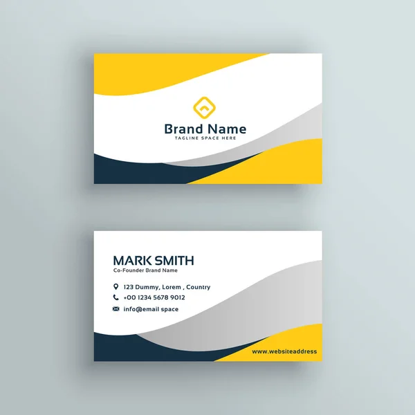 abstract modern yellow business card