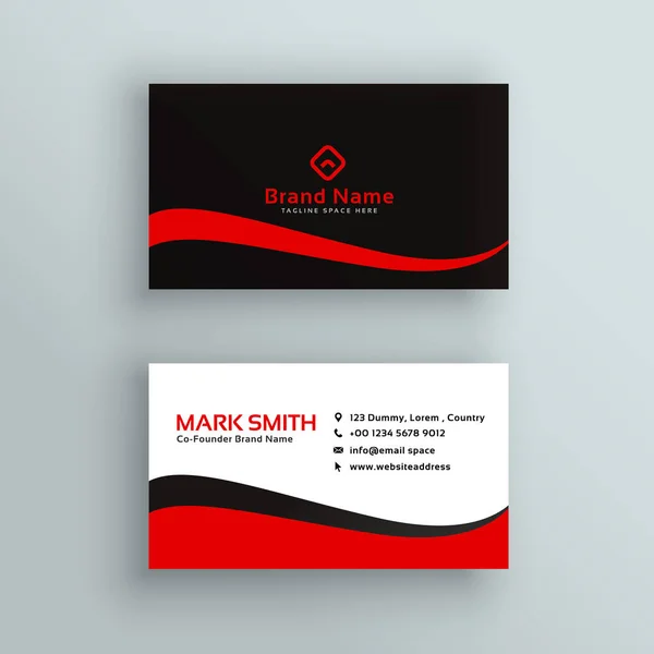 modern red and black business card design