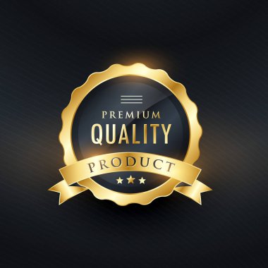 Premium kalite ürün altın etiket tasarımı