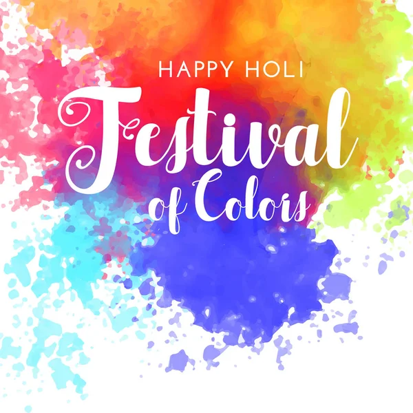 Happy holi festiwal kolorów tła — Wektor stockowy