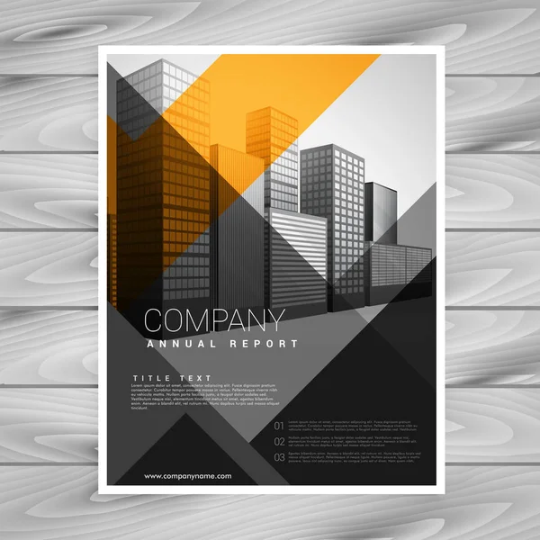 Abstract oranje zwart bedrijf brochureontwerp — Stockvector