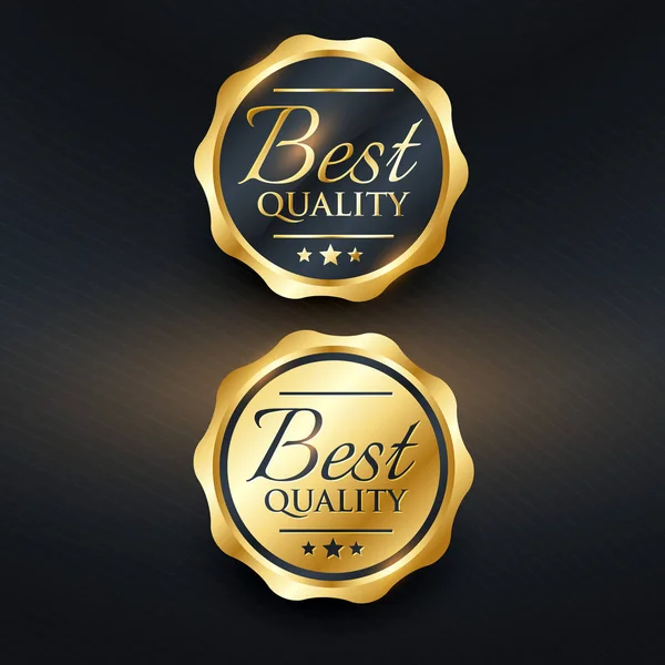 Beste Qualität Golden Label Vektor Design — Stockvektor