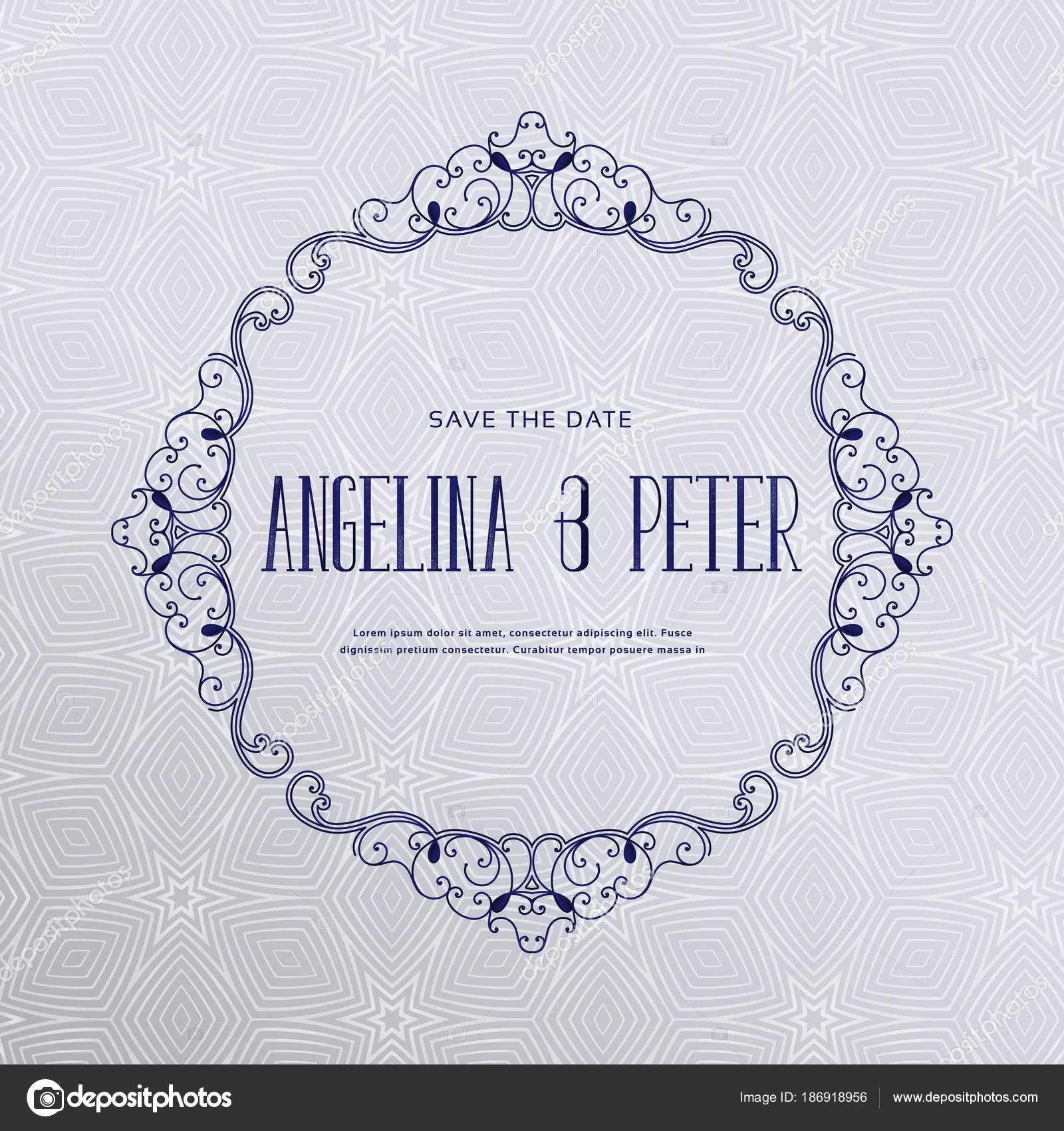 elegant wedding invitation template design — Stock Vector © StarLine ...