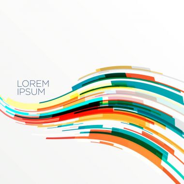 Renkli Soyut Dalga Çizgileri Arkaplanı