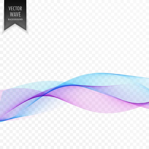Clean smooth transparent vector waves — Stock Vector