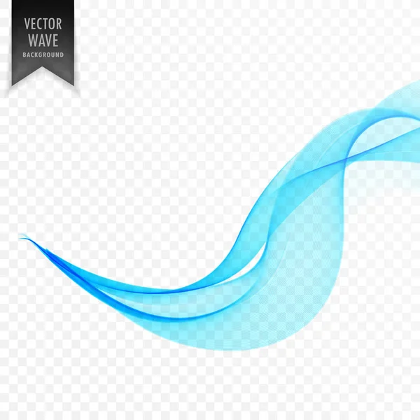 Vector transparent blue wave background — Stock Vector