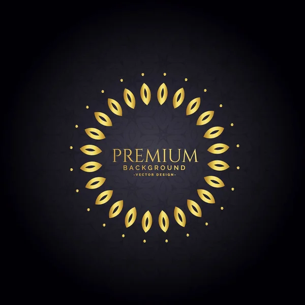 Dekorative goldene Rahmen Premium-Hintergrund — Stockvektor