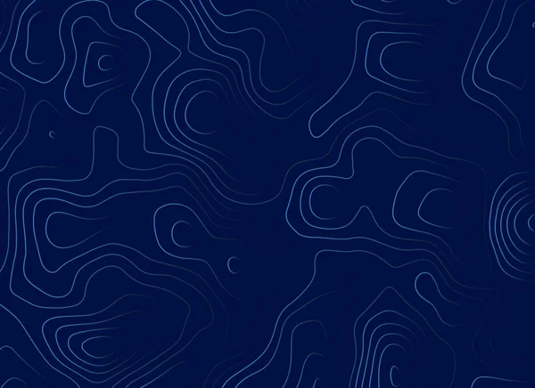 Blaue topografische Karte Illustration Design — Stockvektor