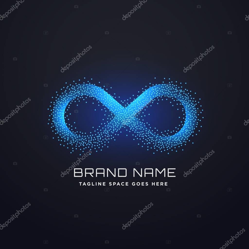 Futuristic infinity logo concept design vector