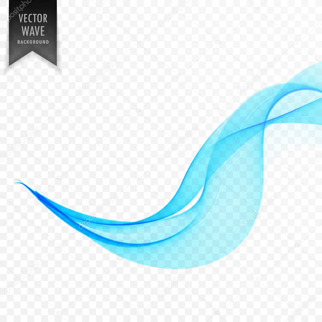 vector transparent blue wave background