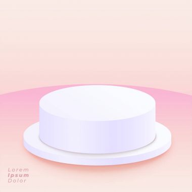 yumuşak pembe arka plan yuvarlak podyumda