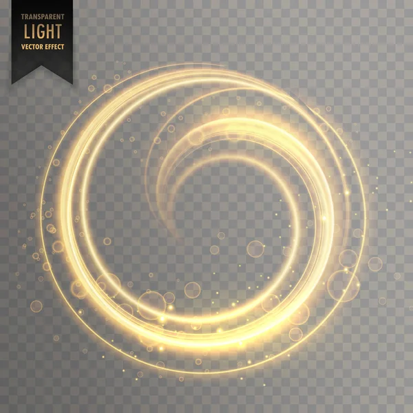 Kreisförmiger Lichtstreifen in Goldfarbe — Stockvektor