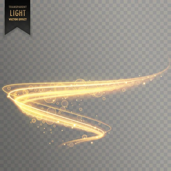 Fond effet lumière transparent doré — Image vectorielle