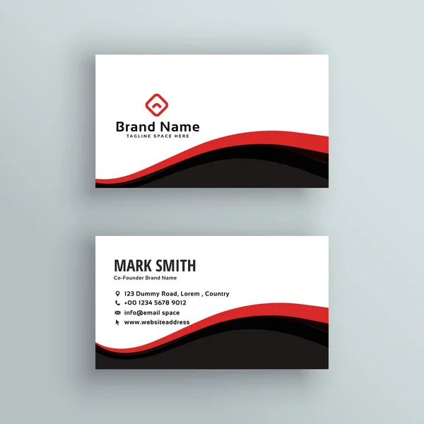 modern wavy business card design