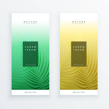 iki dikey yaprakları banner tasarımı