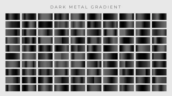 Большой набор темных или черных градиентов — стоковый вектор