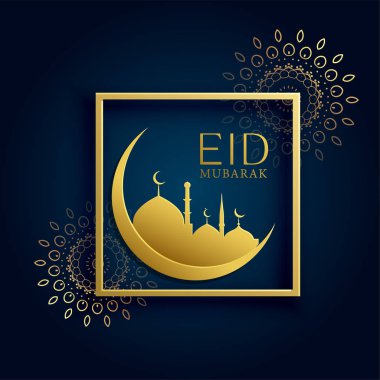 ay ve Camii konsept tasarımı için eid mubarak