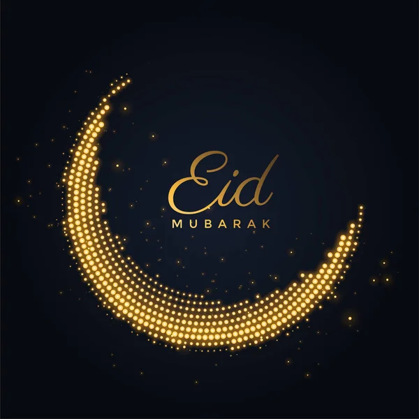 Creatieve glanzende eid mubarak maan ontwerp — Stockvector