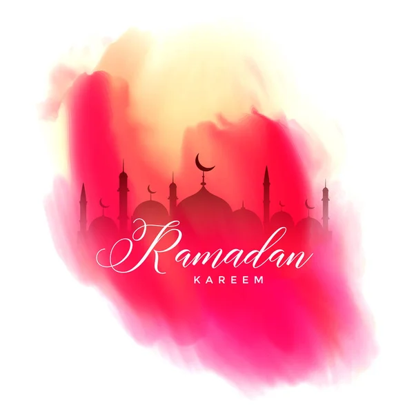 Ramadán kareem akvarel podtisku — Stockový vektor