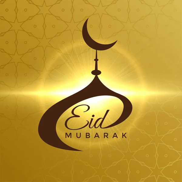Diseño creativo de mezquita para el festival eid mubarak — Vector de stock