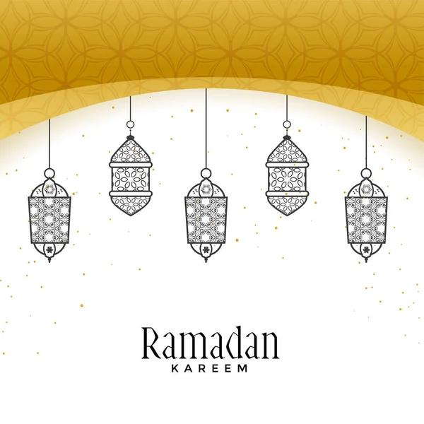 Красивые висячие лампы для Рамадан Карим — стоковый вектор