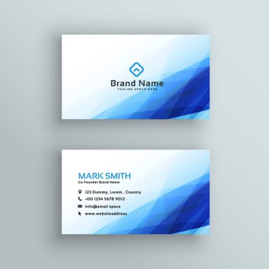 Mavi yaratıcı kartvizit vektör