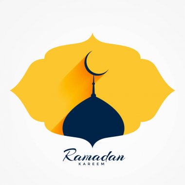 Ramazan veya eid festival için ay ile cami üst
