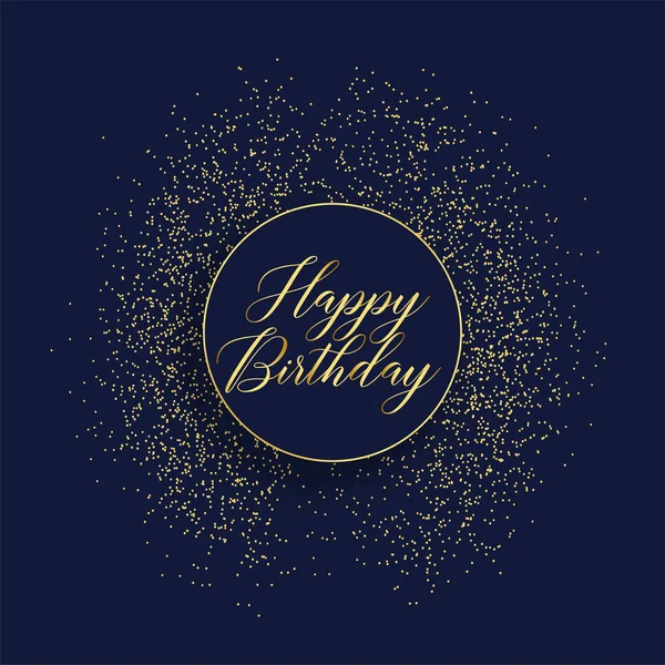 happy birthday stylish card design with glitter